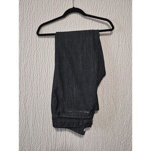 Mwah Jeans Womens 14w Black Stretch Denim Med Wash Mid Rise Straight Leg  0328